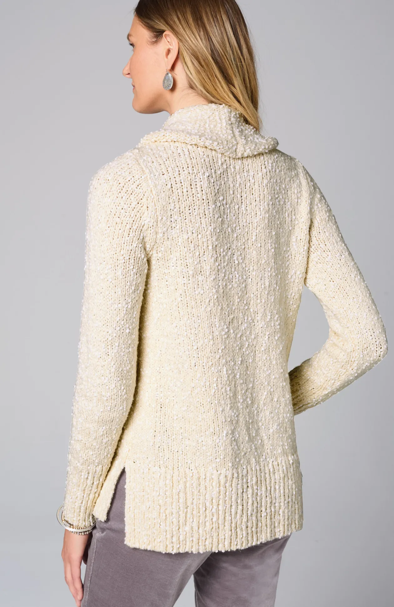 Textured Cowl-Neck Sweater