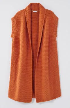 Textured Long Gilet Vest