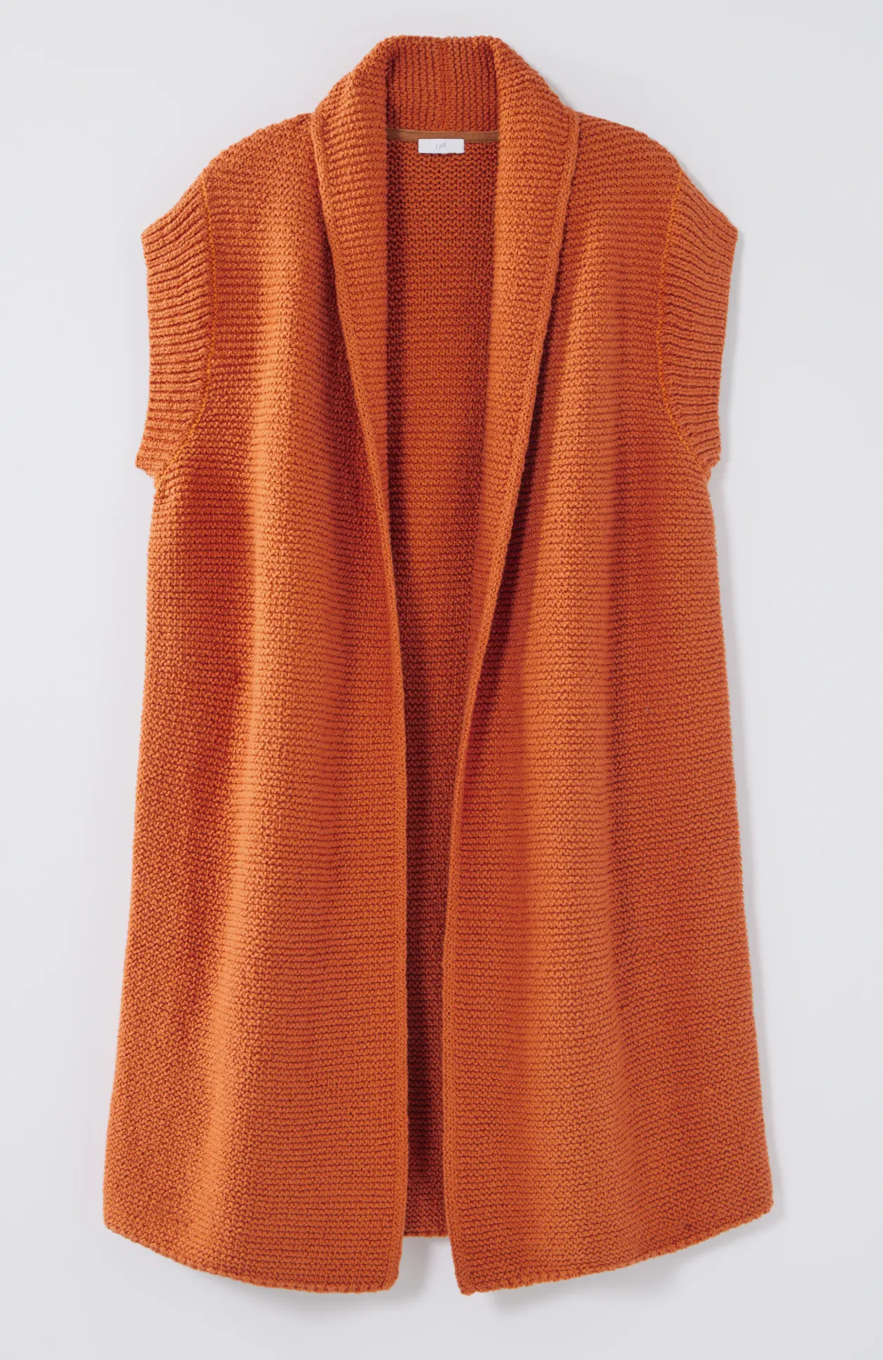 Textured Long Gilet Vest
