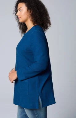 Textured Patch-Pocket Tunic