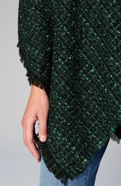 Textured Tweed Poncho