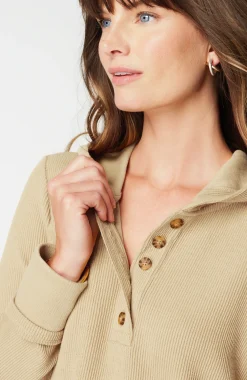 Textured-Knit Hoodie Tunic