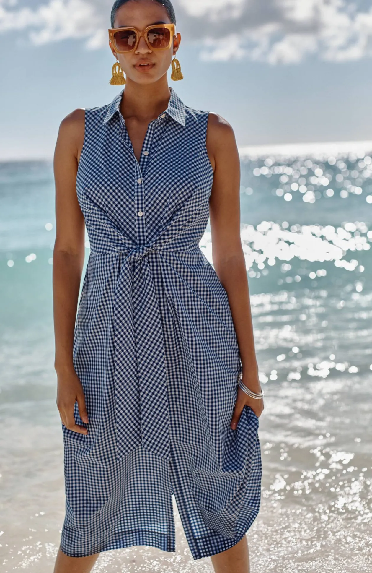 Tie-Front Shirtdress
