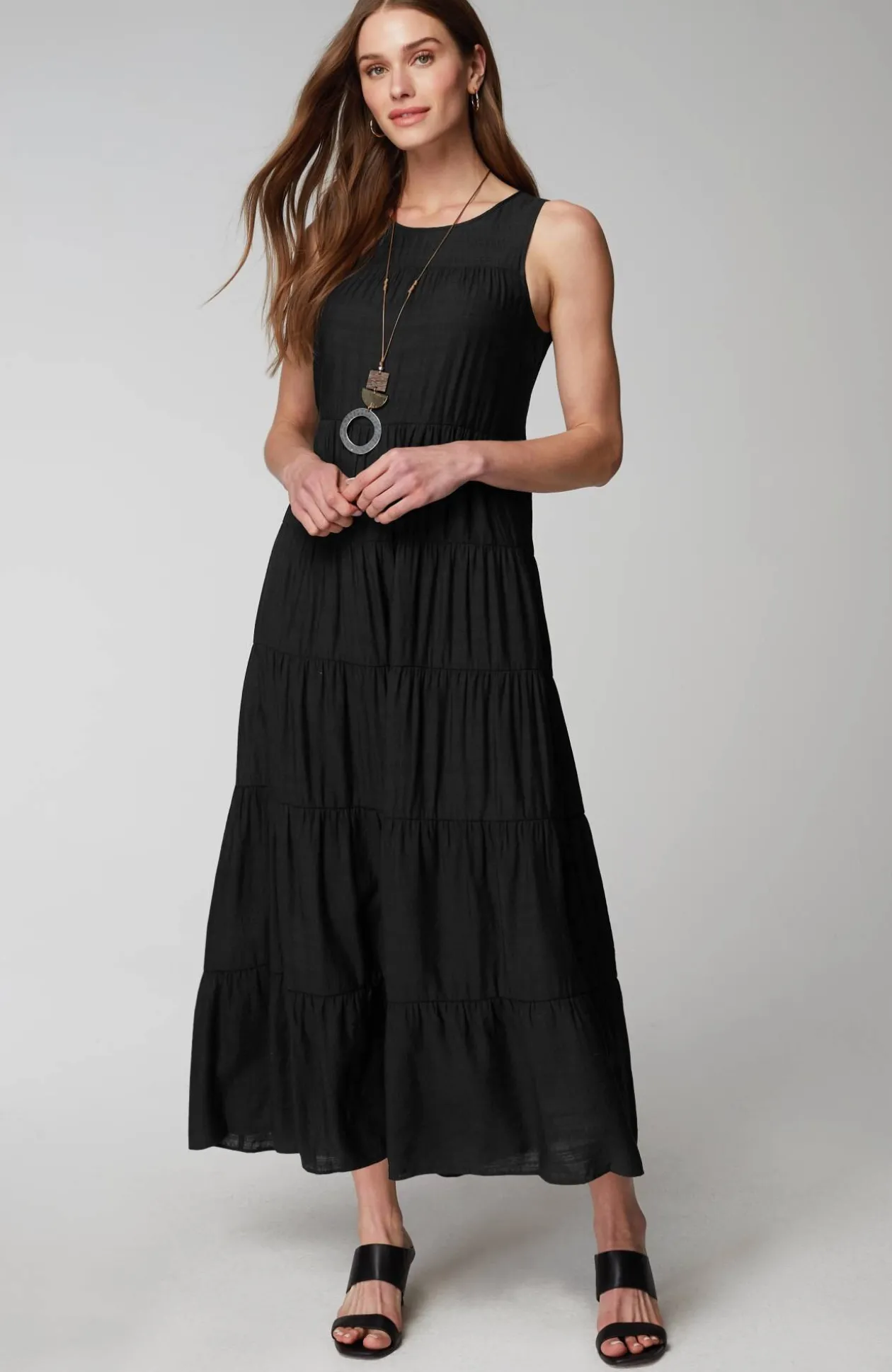 Tiered A-Line Maxi Dress