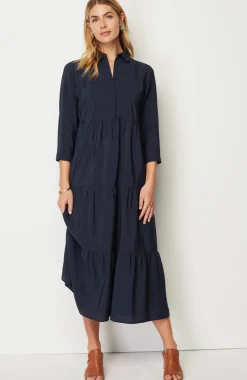 Tiered Maxi Shirtdress