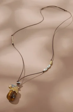 Tiger's-Eye Acorn Pendant