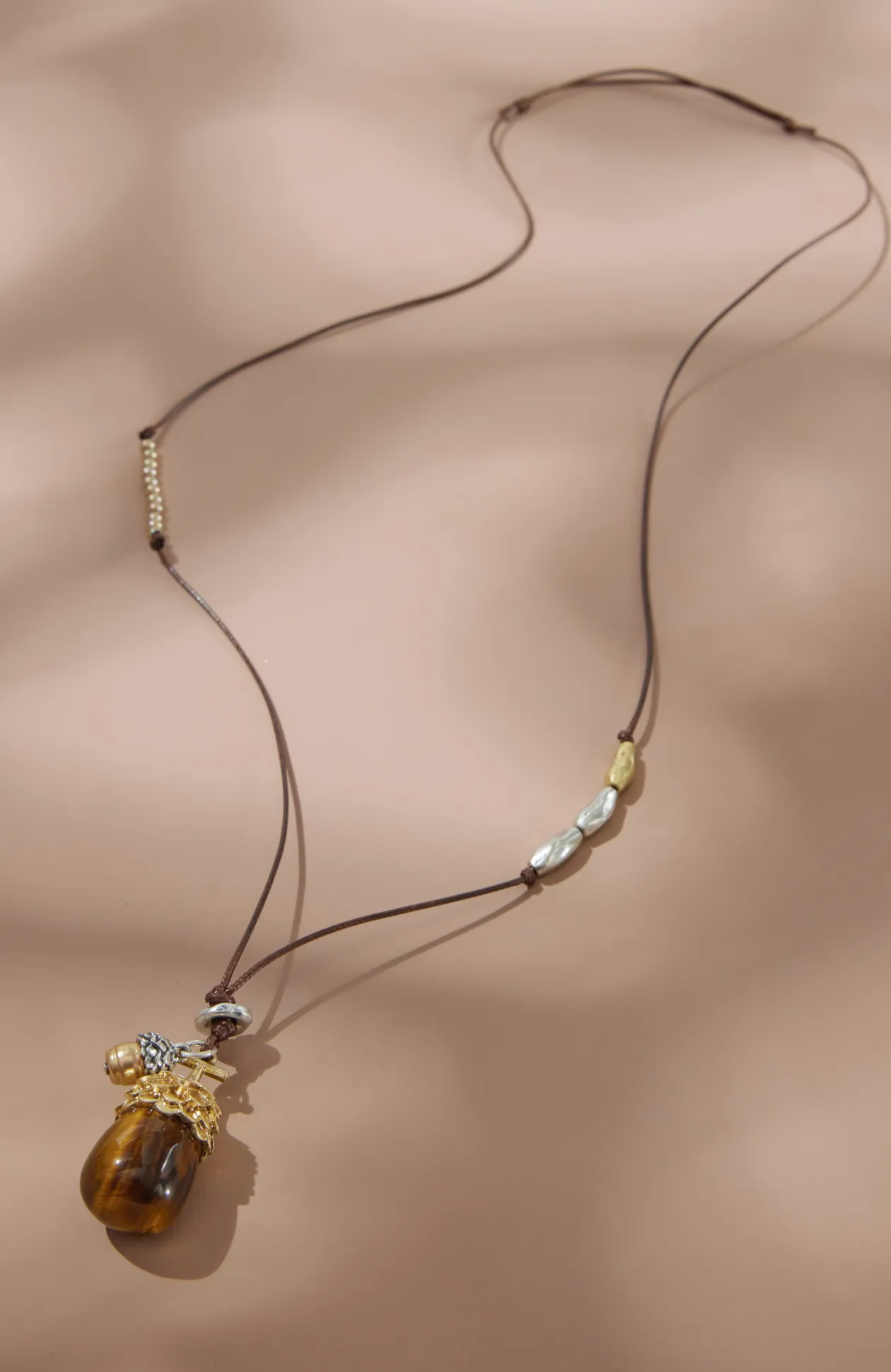 Tiger's-Eye Acorn Pendant