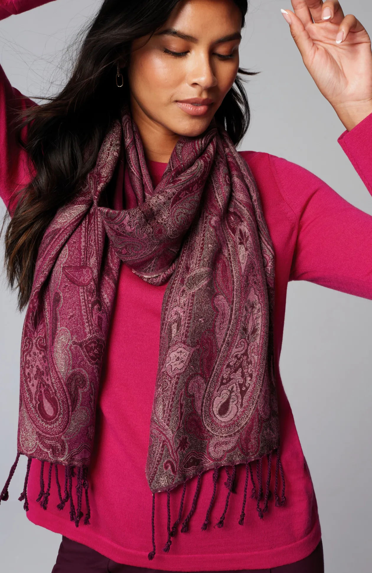 Tonal Paisley Scarf
