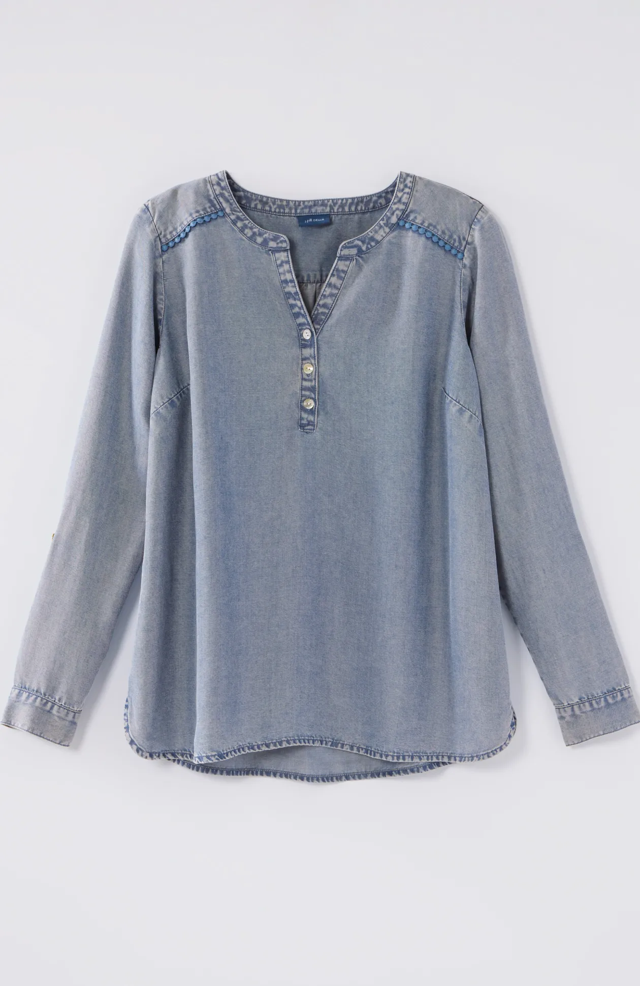 Trimmed Indigo Top