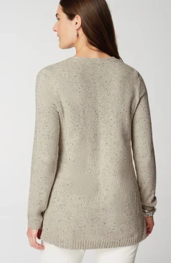 Tweeded-Cotton Sweater Tunic