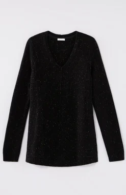 Tweeded-Cotton Sweater Tunic