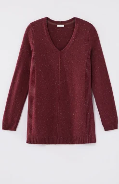 Tweeded-Cotton Sweater Tunic