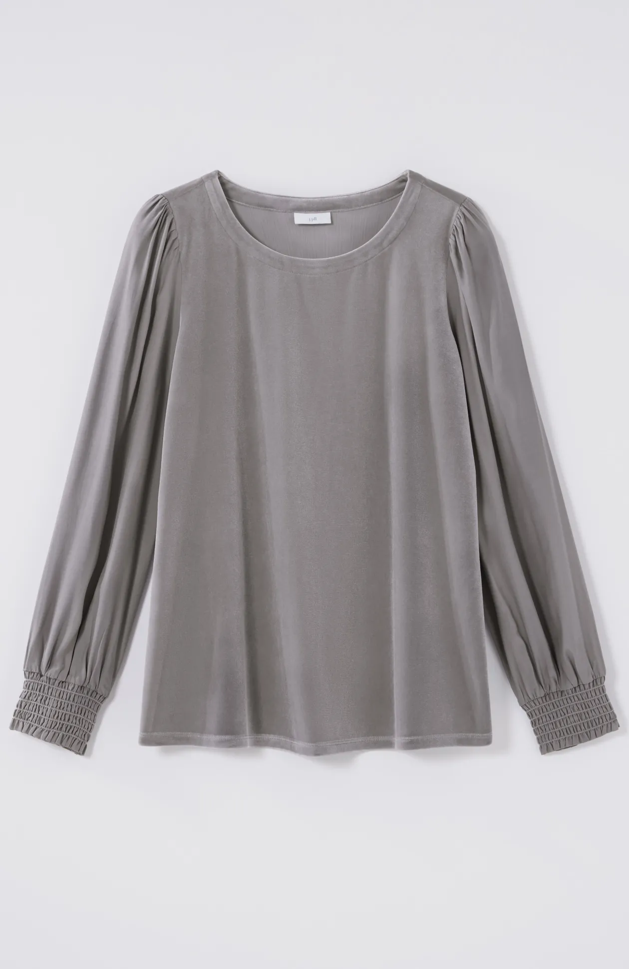 Velour Mixed-Media Top