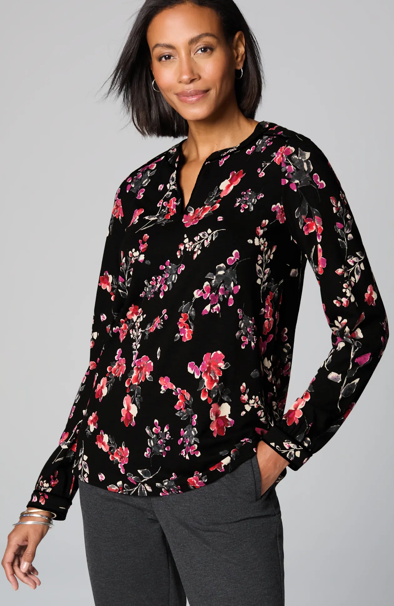 Velvet-Piped Top