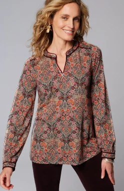 Velvet-Piped Top