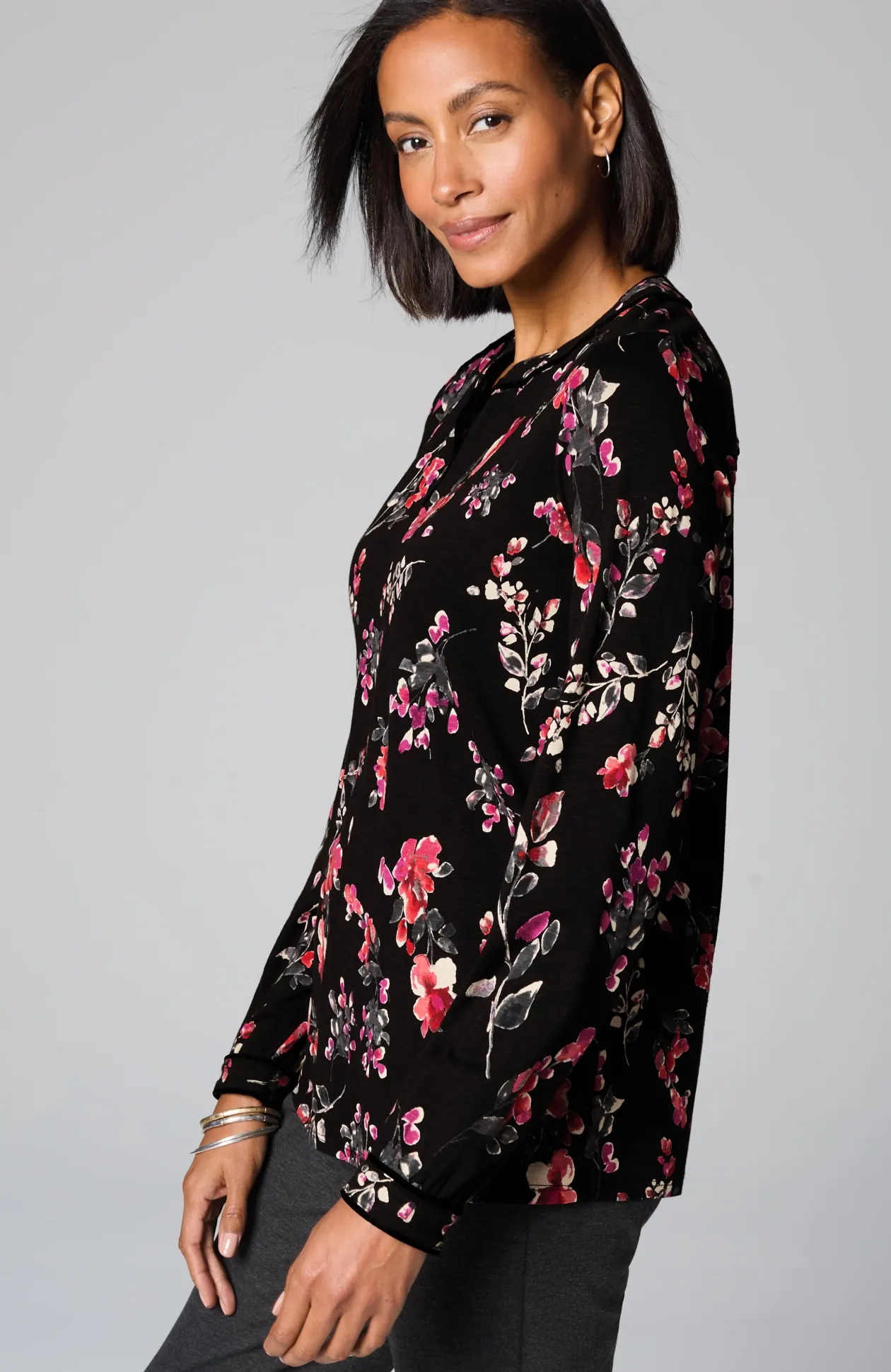 Velvet-Piped Top