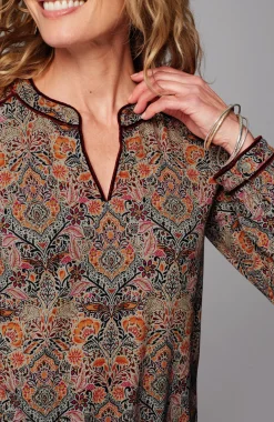 Velvet-Piped Top