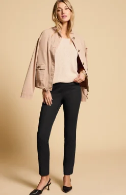 Versatile Cotton-Stretch Slim-Leg Pants