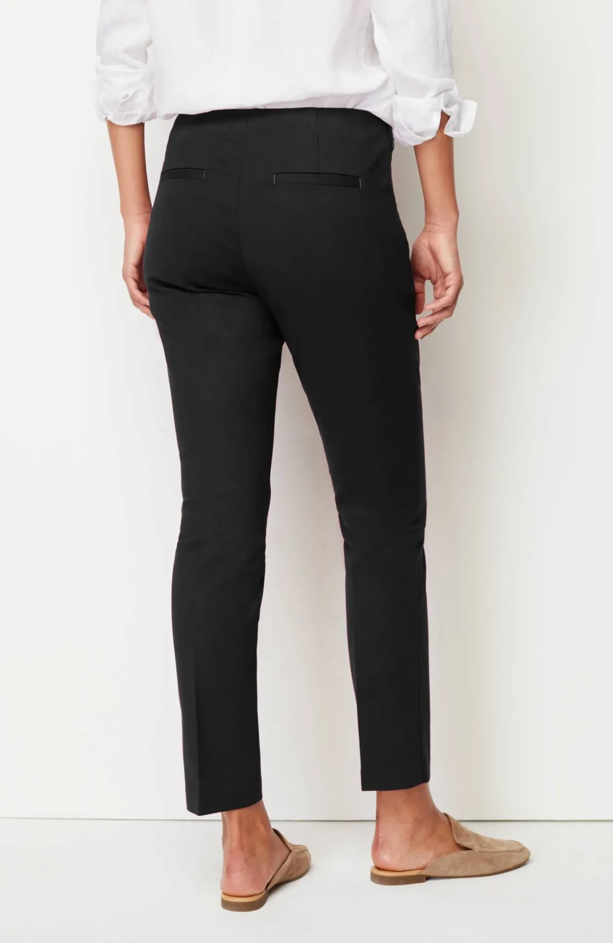 Versatile Cotton-Stretch Slim-Leg Pants