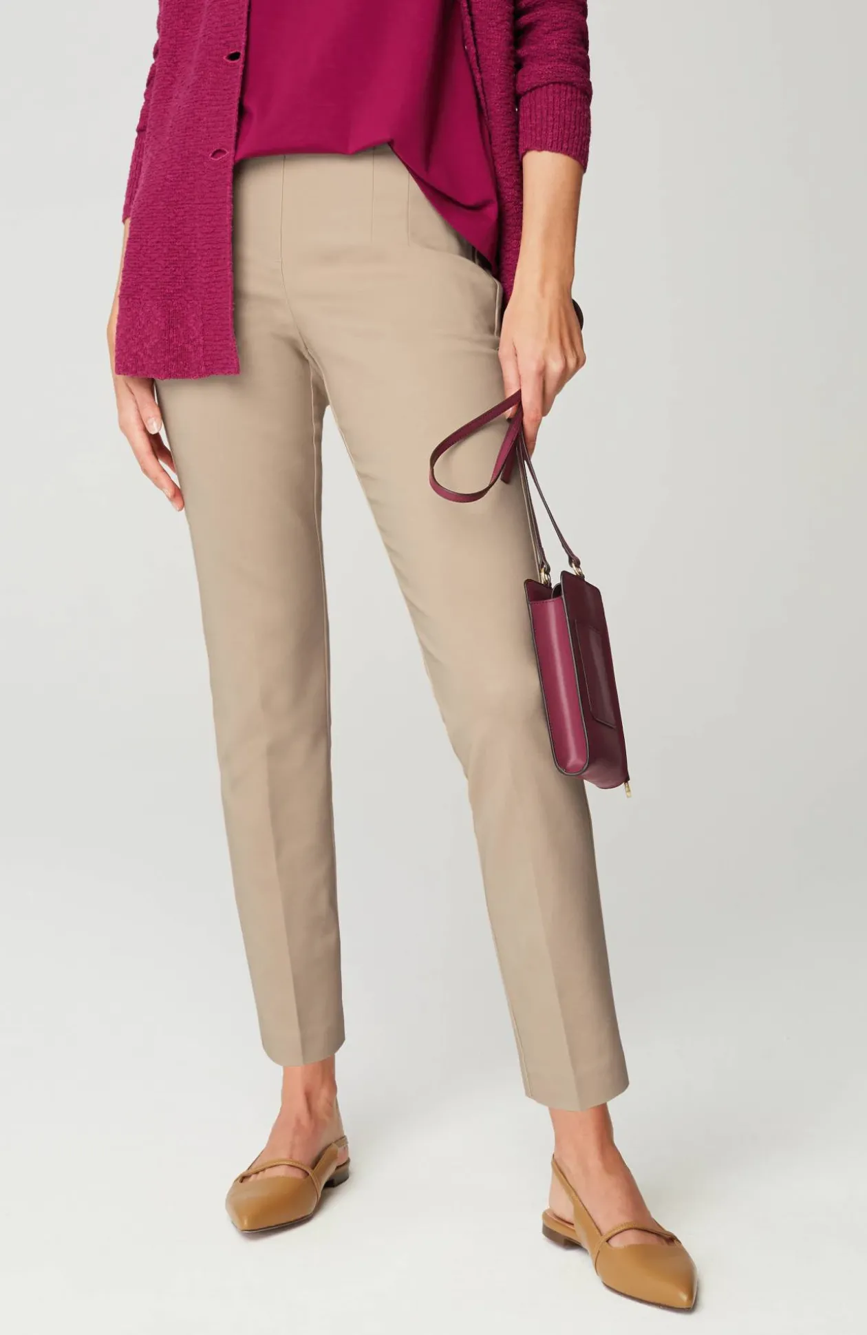 Versatile Cotton-Stretch Slim-Leg Pants