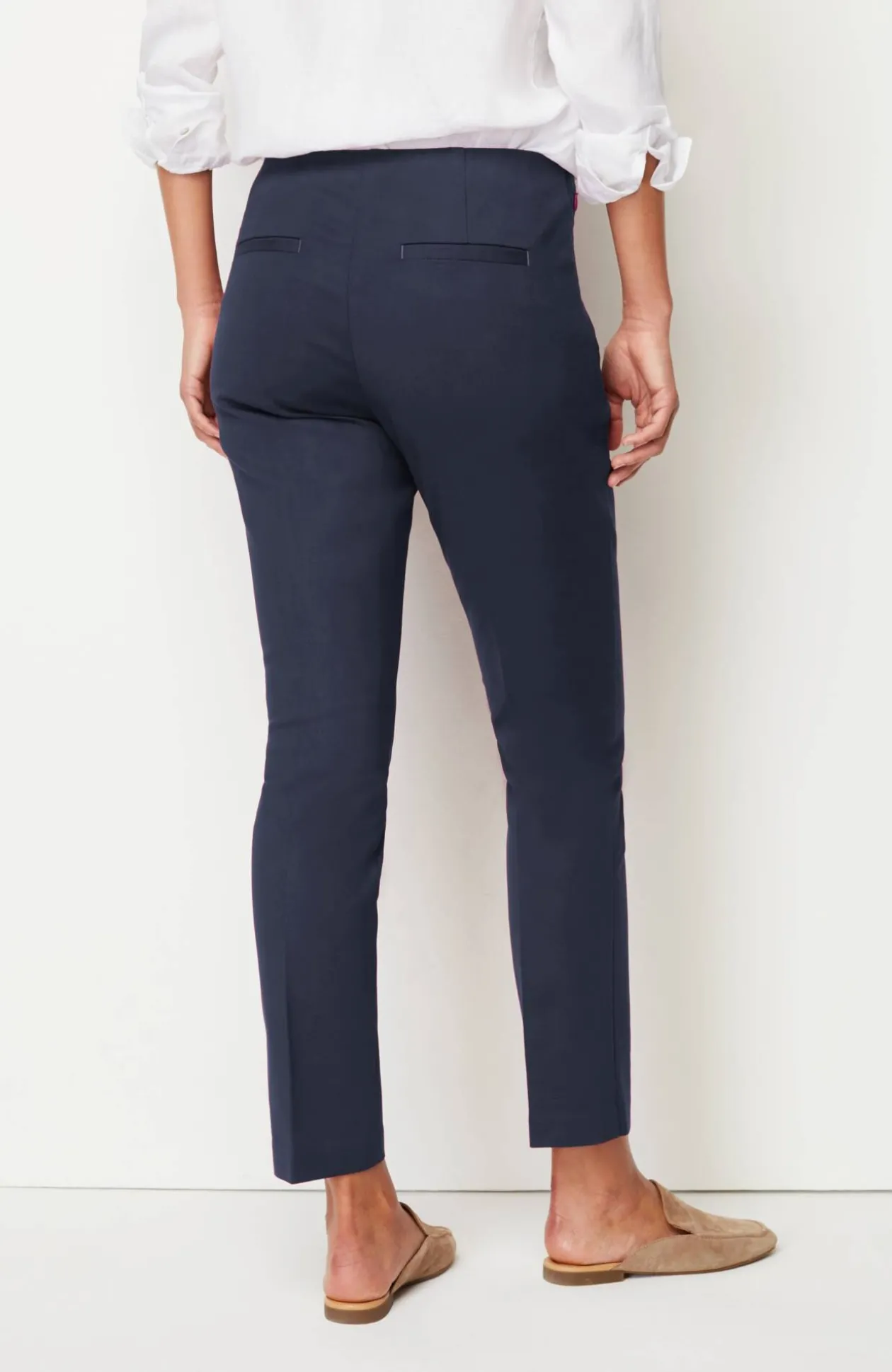 Versatile Cotton-Stretch Slim-Leg Pants