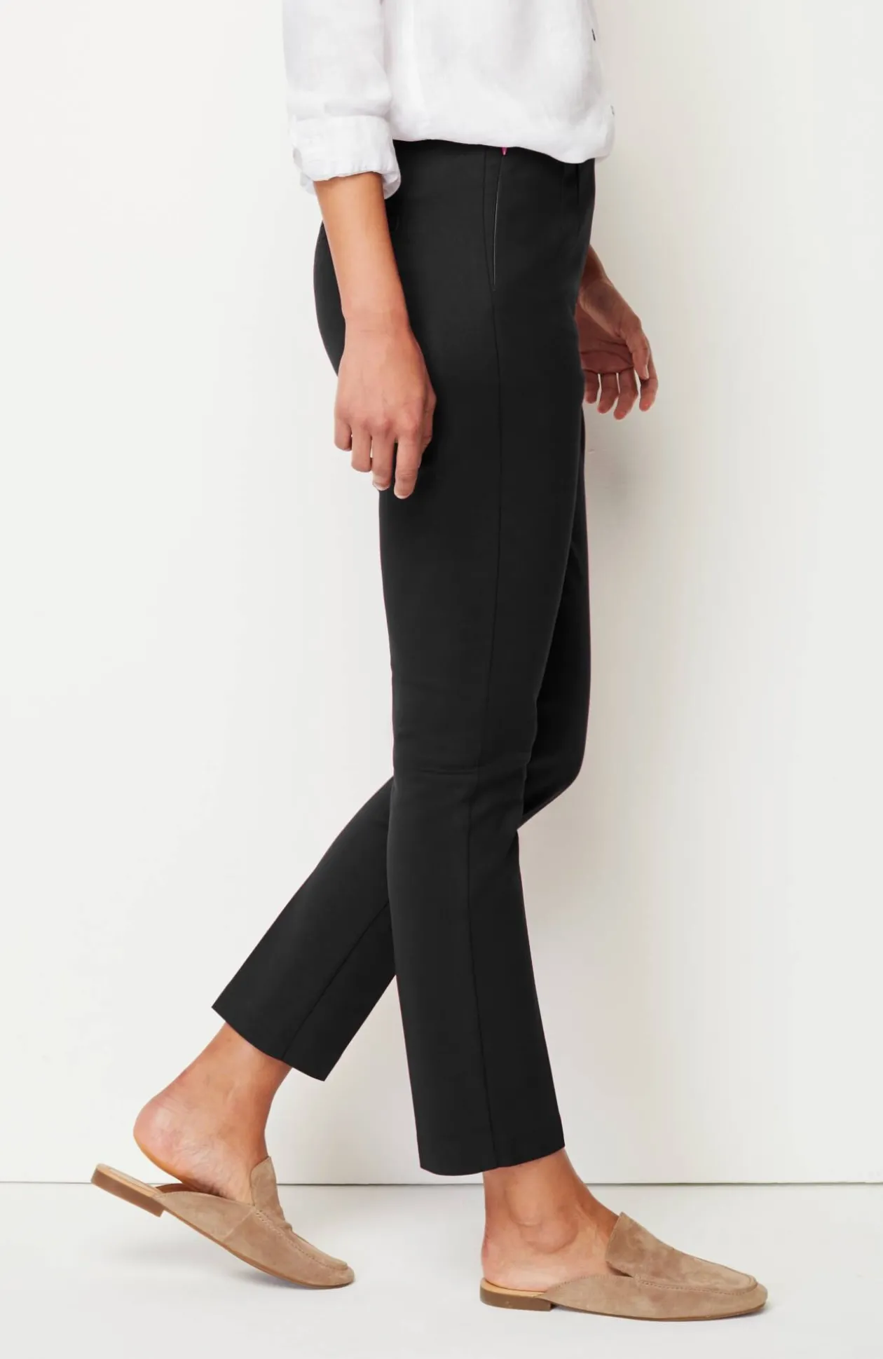 Versatile Cotton-Stretch Slim-Leg Pants