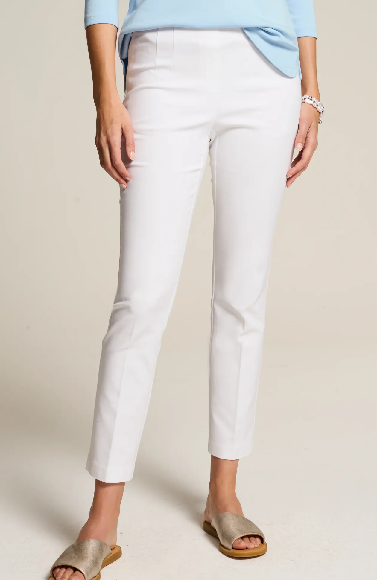 Versatile Cotton-Stretch Slim-Leg Pants
