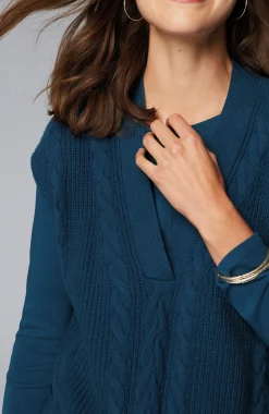 V-Neck Cable Vest