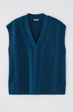 V-Neck Cable Vest