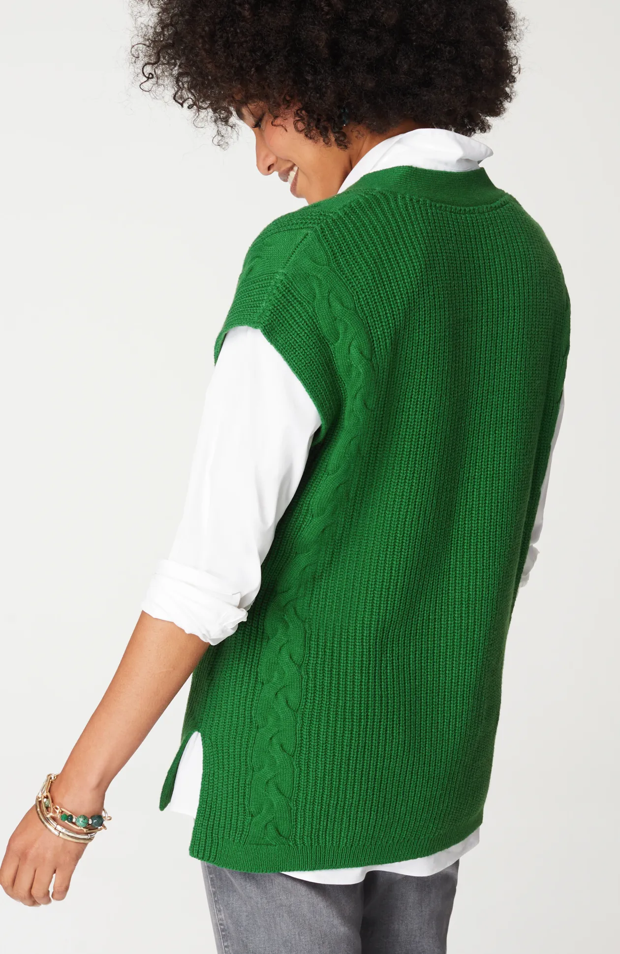 V-Neck Cable Vest