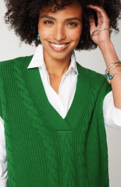 V-Neck Cable Vest