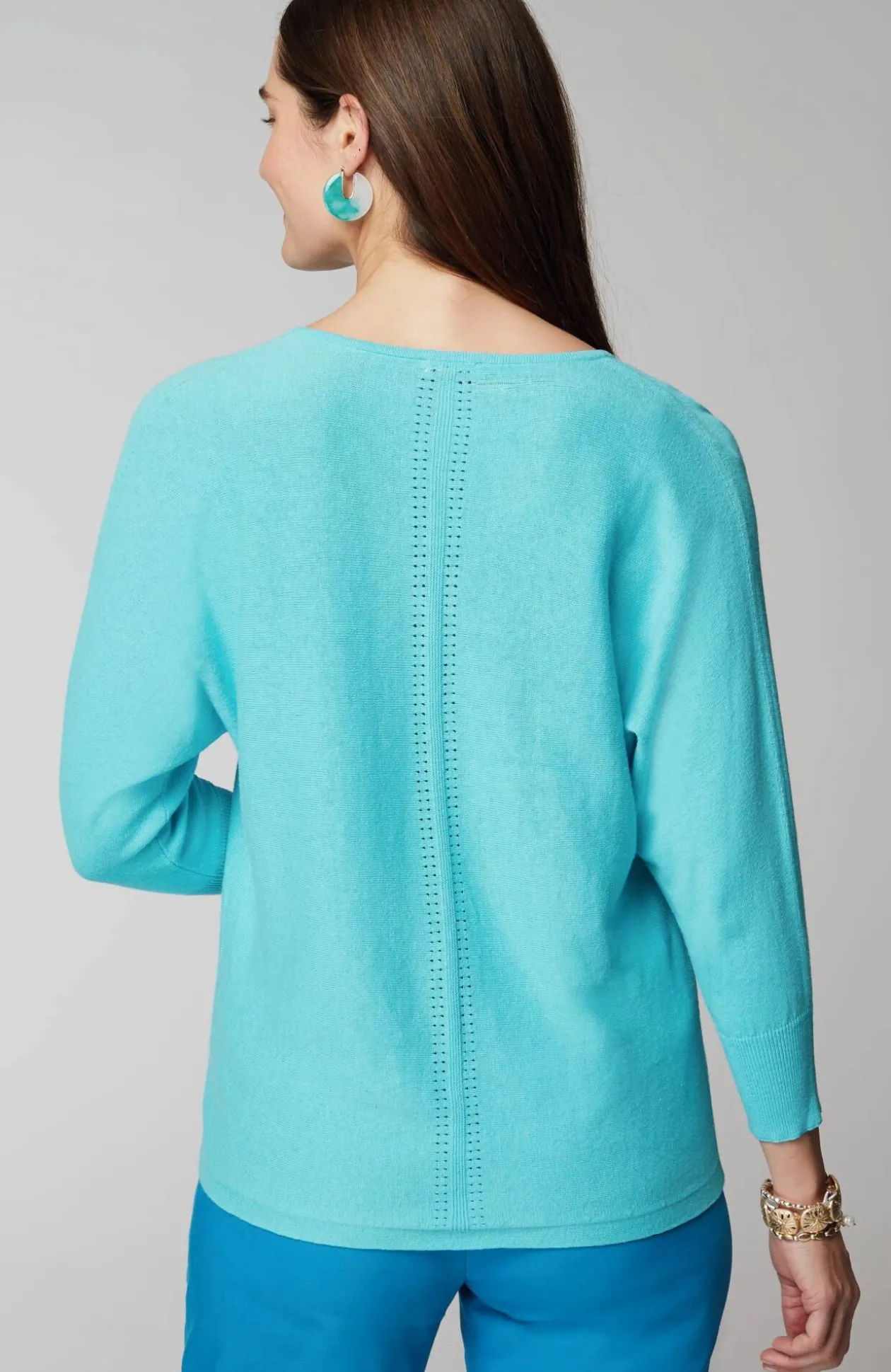 V-Neck Dolman Pullover Sweater