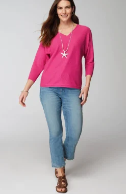 V-Neck Dolman Pullover Sweater