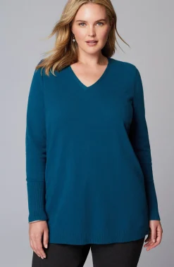 V-Neck Sweater Tunic