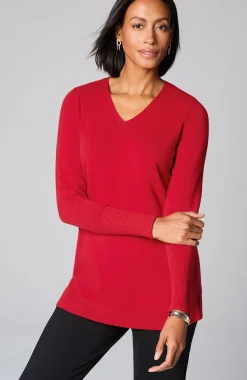 V-Neck Sweater Tunic