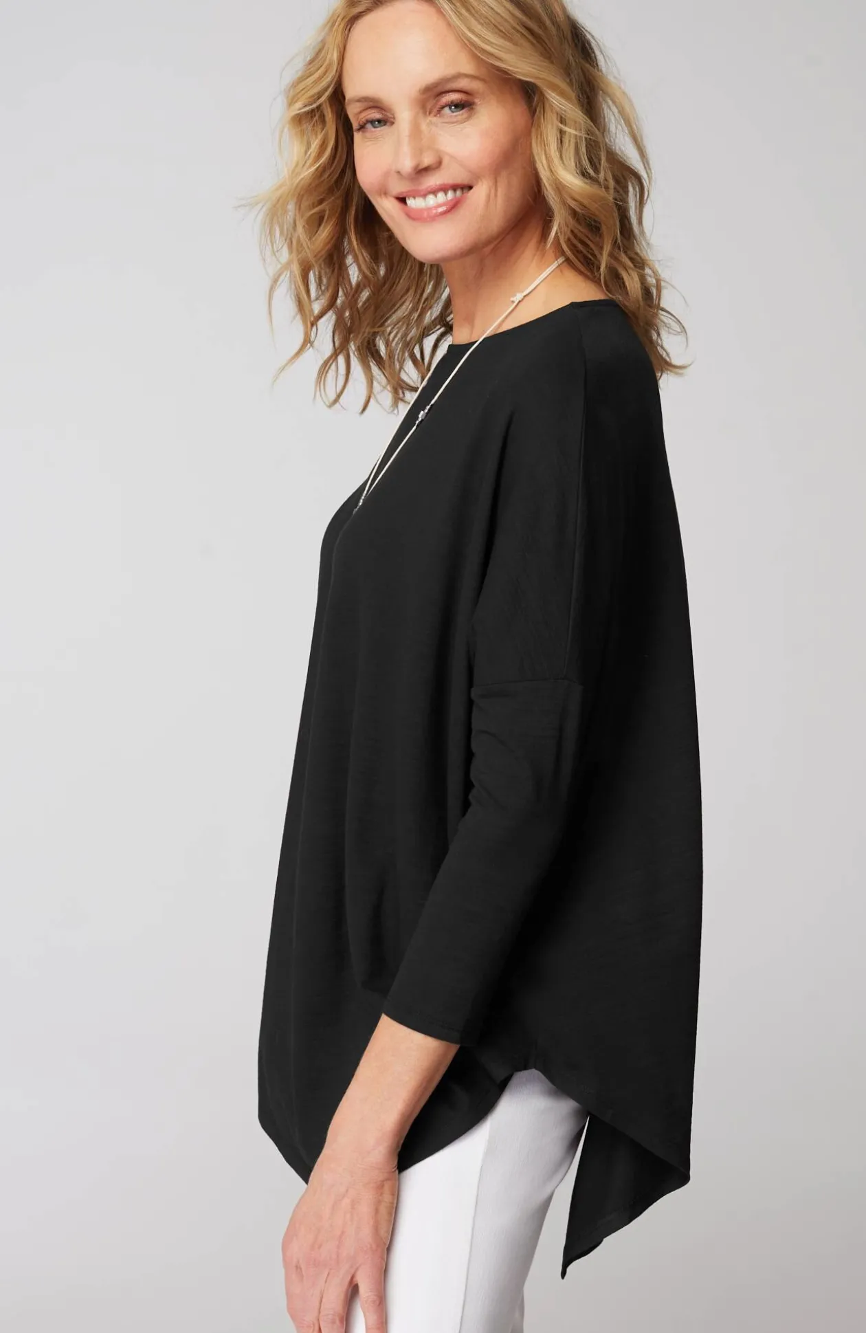 Wearever Asymmetric Slub-Knit Top