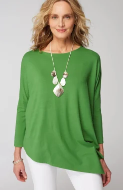 Wearever Asymmetric Slub-Knit Top