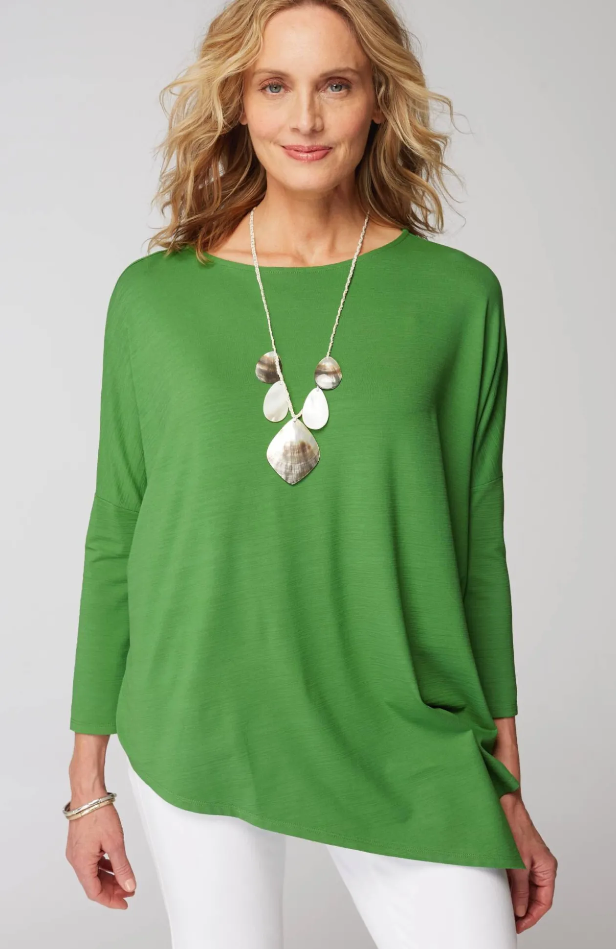Wearever Asymmetric Slub-Knit Top