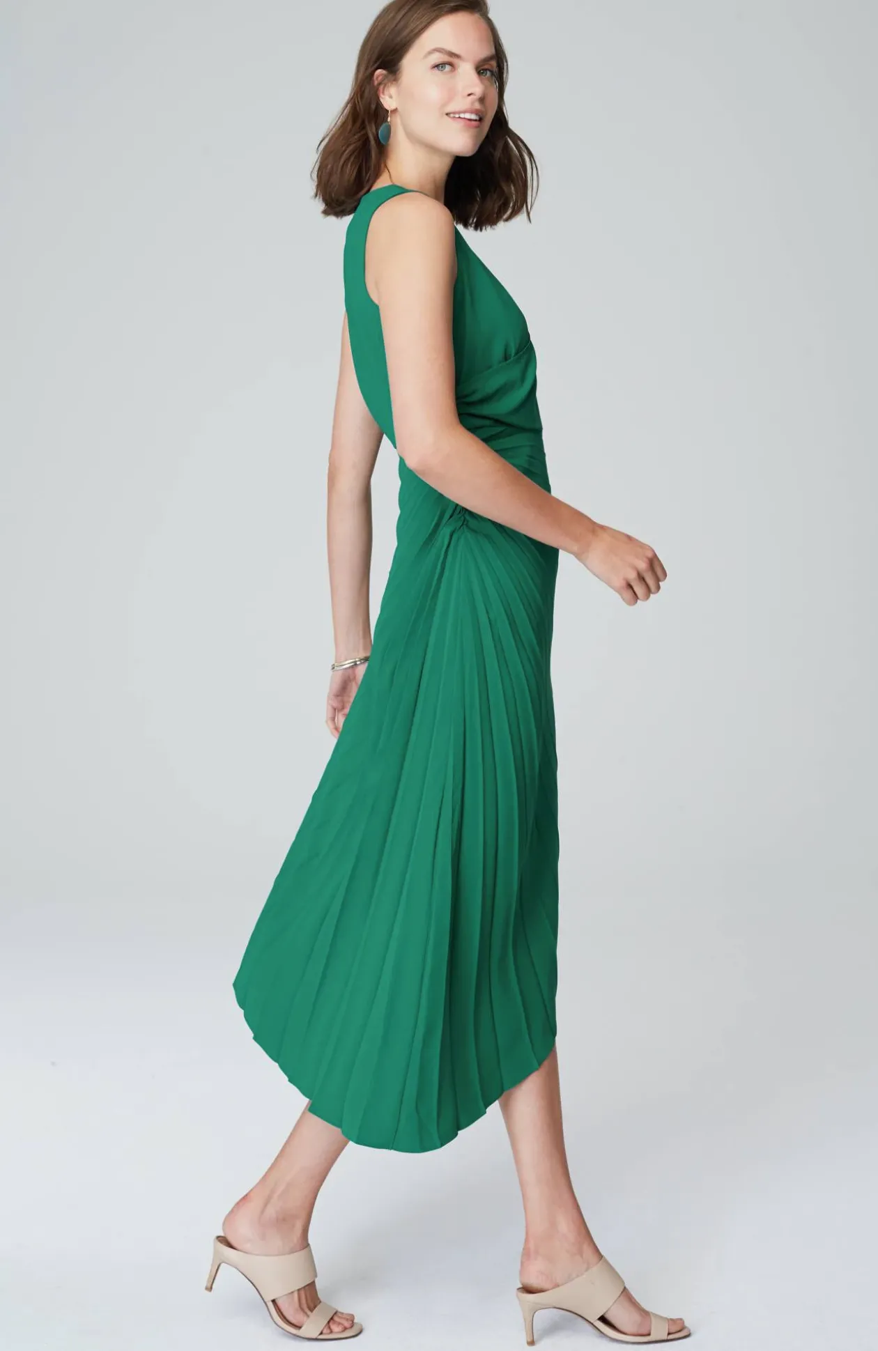 Wearever Asymmetrical Pleated Dress