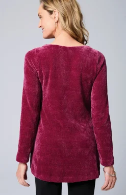 Wearever Boat-Neck Chenille Tunic