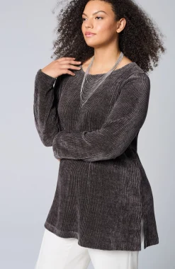 Wearever Boat-Neck Chenille Tunic