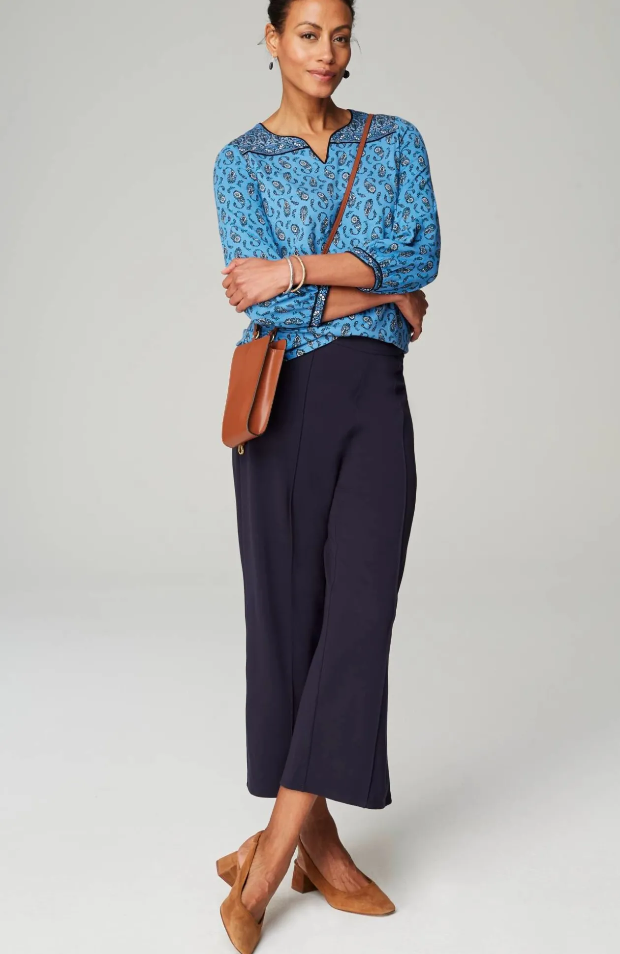Wearever Border-Yoke Top