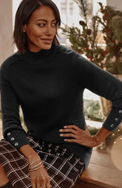 Wearever Button-Cuffed Sweater