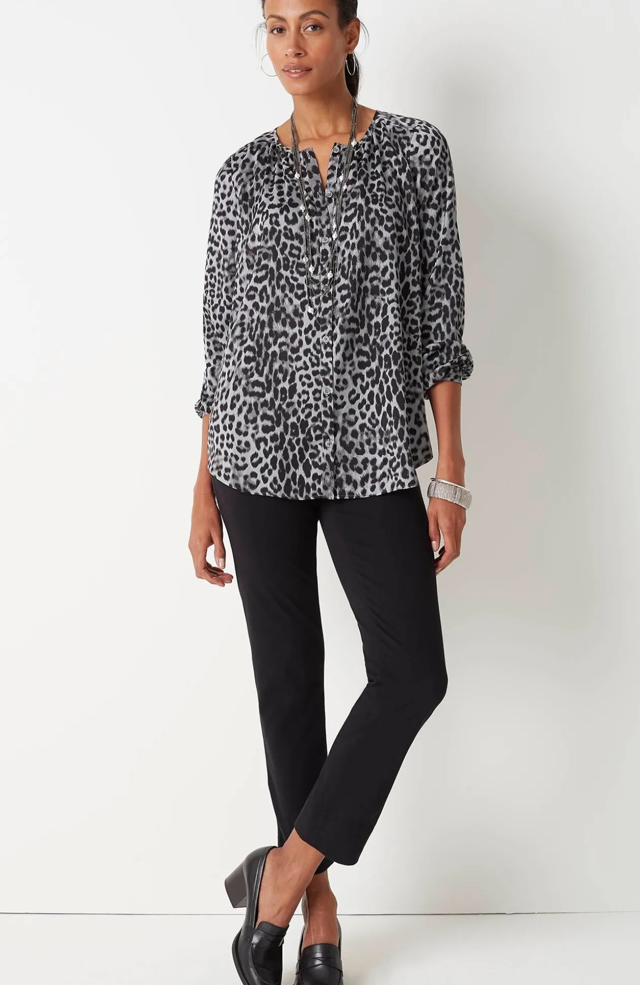 Wearever Button-Front Blouse