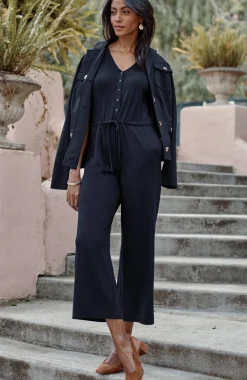 Wearever Button-Front Jumpsuit