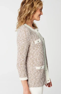 Wearever Contrast-Trimmed Sweater-Jacket