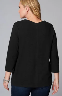 Wearever Double V-Neck Ottoman Top