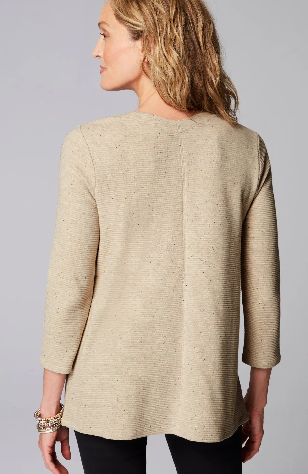 Wearever Double V-Neck Ottoman Top