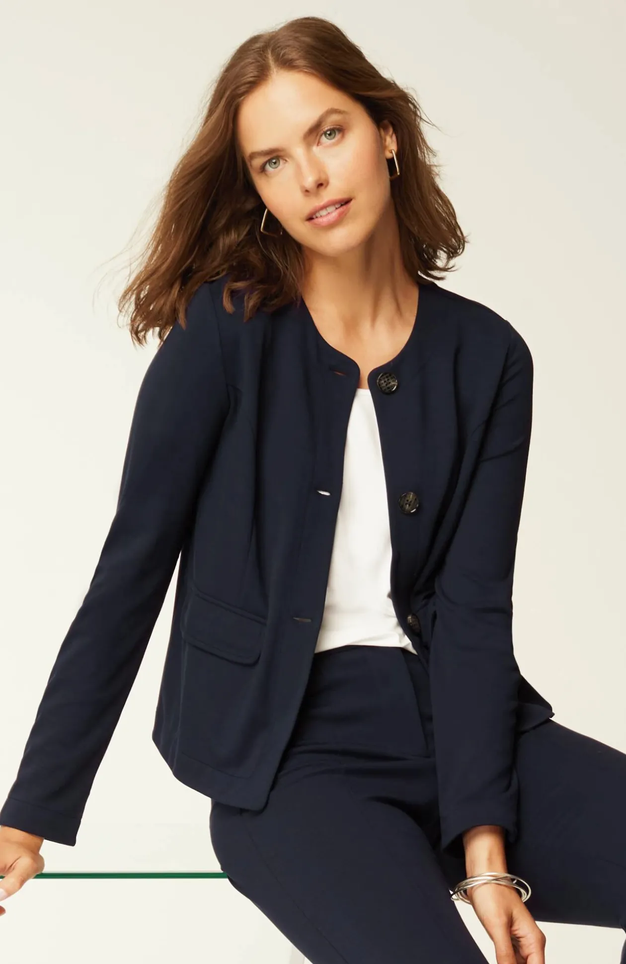 Wearever Double-Face Jersey 3-Button Jacket