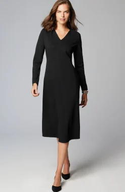 Wearever Double-Face Jersey Fit-And-Flare Dress